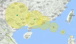Bão Nida tiến thẳng vào Trung Quốc