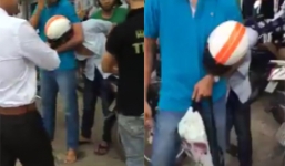 Video: Người đàn ông bị dân kẹp cổ giữa phố vì nghi cướp túi xách