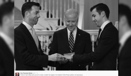 Hai nam nhân viên Nhà Trắng kết hôn tại nhà phó tổng thống Mỹ