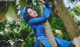 Thiếu nữ Hà thành hóa thân thành Tấm Cám trèo cau gây 'bão' mạng