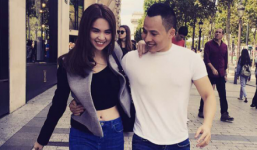 Ngọc Trinh tình tứ bên Vũ Khắc Tiệp trên đường phố Paris