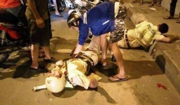 CSGT bị 'quái xế' đạp ngã ở Sài Gòn