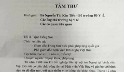 Phó Giám đốc Bệnh viện Việt Đức viết tâm thư gửi Bộ trưởng Bộ Y tế