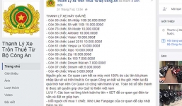Mạo danh 'Bộ Công an' lập trang mạng rao bán, thanh lý xe 