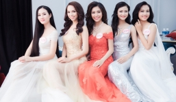 Thí sinh HHVN lộng lẫy trong buổi chụp hình trang phục dạ hội