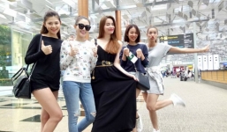 Facebook sao Việt: Hà Hồ cùng team The Face nhí nhố tại sân bay