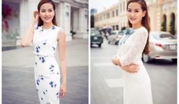 Chiến binh cuối cùng của đội Phạm Hương dịu dàng xuống phố