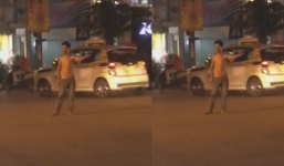 Thanh niên có biểu hiện 'ngáo đá' ra ngã tư phân làn giao thông