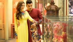 Ngọc Loan The face tình tứ như tình nhân với nam vương Đại sứ Hoàn cầu