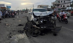 Xe biển xanh chở Trưởng Công an huyện gây tai nạn chết người