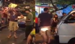 Chàng Tây quyết liệt chặn xe của công an phường trên phố đi bộ Tạ Hiện