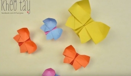 Hướng dẫn gấp hộp Origami bươm bướm đáng yêu