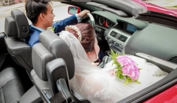 Clip màn rước dâu bằng 100 xe ô tô của cặp đôi Sơn La