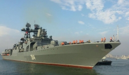 15 tàu Nga-Trung diễu võ giương oai trong buổi tập trận tại Biển Đông