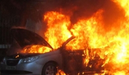 Cháy ô tô tại sân bay Nội Bài, 1 người tử vong