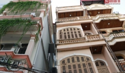 Hà Nội: Nhà 4 tầng hình 'tháp nghiêng', chờ sập sẽ được tháo dỡ