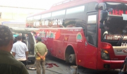 Lốp xe khách ở bến Mỹ Đình phát nổ, một người nhập viện