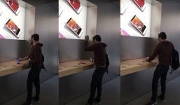 Sốc với cảnh khách hàng nổi giận đập vỡ hàng loạt iPhone