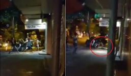 Vác gạch hỗn chiến, thanh niên bị 'đồng đội' hạ gục trước quán karaoke