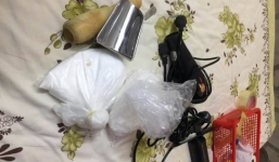 Đột kích 'xưởng' pha trộn ma túy của 'bà trùm' ở Sài Gòn