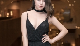 Trà Ngọc Hằng diện váy gợi cảm đi dự sự kiện