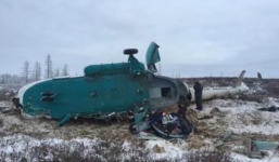 Video: Trực thăng Nga rơi, 19 người thiệt mạng