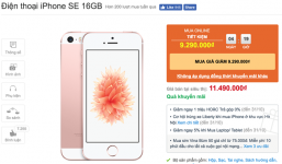 iPhone SE giảm giá sốc 3 triệu đồng đón iPhone 7