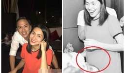 Tăng Thanh Hà lộ bụng bầu lùm lùm trong tiệc sinh nhật tuổi 30?