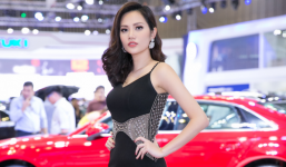 Hoa hậu Diệu Linh gợi cảm bên siêu xe