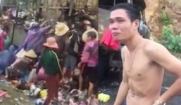 Công an đang xác minh những người “hôi của” xe hàng bị cháy 