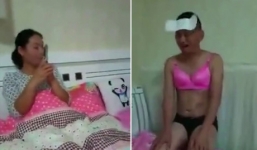 Video: Chết cười cảnh vợ trừng phạt chồng vì tội ngoại tình