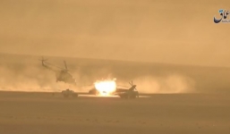 Trực thăng Nga bốc cháy ngùn ngụt vì trúng tên lửa