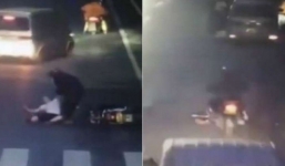 Người phụ nữ bị xe tông 2 lần, nhiều người đi đường bỏ mặc