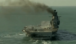 Khói mù mịt của tàu sân bay Nga có thể nhìn thấy từ vũ trụ