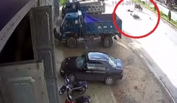 Video: Tông trực diện vào đàn trâu, 'quái xế' ngã văng xuống đường