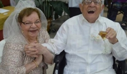 Cụ bà làm đám cưới đầu tiên ở tuổi 80