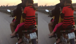 4 bố con đánh đu mạng sống với tử thần trên phố