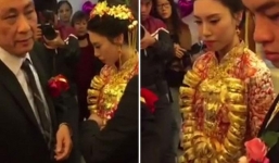 Sự thật clip cô dâu 20 tuổi được chồng đại gia 70 tuổi tặng 20kg vàng 