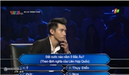 Người chơi và 41\% khán giả 'Ai là triệu phú' không biết nước Nga ở đâu