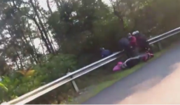 Lại thêm một cặp đôi đổ đèo Tam Đảo bị mất lái, lao xuống vực