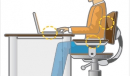 Tư thế ngồi máy tính đúng không bị đau mỏi lưng, gáy