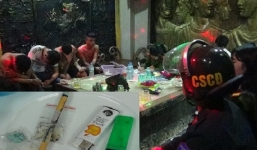 50 cảnh sát Hà Tĩnh đột kích quán karaoke lúc nửa đêm