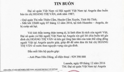 Nữ lao động Việt Nam bị cướp tẩm xăng đốt ở Angola