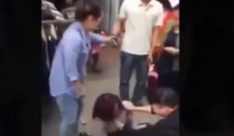 Clip cô gái xinh đẹp bị đánh hội đồng giữa đường vì nghi trộm iphone 6