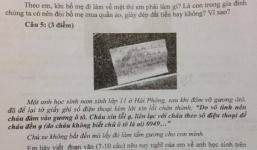 Nam sinh xin đền bù vì làm vỡ gương vào đề thi Giáo dục công dân