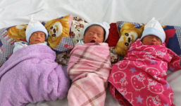 Sản phụ sinh 3 bé trai kháu khỉnh ở tuần thai 33