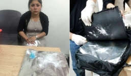 Nữ hành khách người nước ngoài vận chuyển 1,6kg ma túy