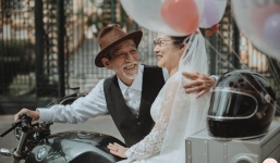 Bộ ảnh cưới bình dị thời 'ông bà anh' của diễn viên phim 'Đất và Người' gây xôn xao