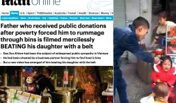 'Ông bố địu con nhặt rác' bạo hành con dã man bị lên báo Anh