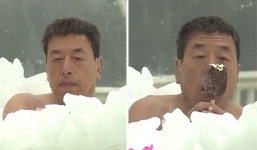 'Người băng' U60 lập kỷ lục ướp đá lạnh suốt 129 phút